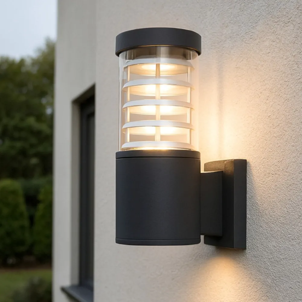 Applique Da Esterno-Ideal Lux Tronco ap1 applique nero per esterno ip44