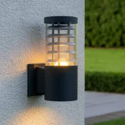Applique Da Esterno-Ideal Lux Tronco ap1 applique da esterno antracite vetro pirex ip44