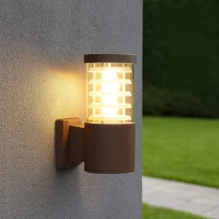Applique Da Esterno-Ideal Lux Tronco ap1 applique da esterno marrone ip44 e27