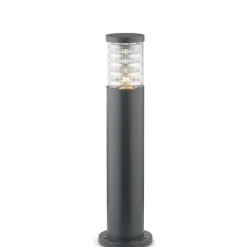 Lampioni Da Giardino-Ideal Lux Tronco pt1 h60 paletto nero tubolare 6 da giardino ip65