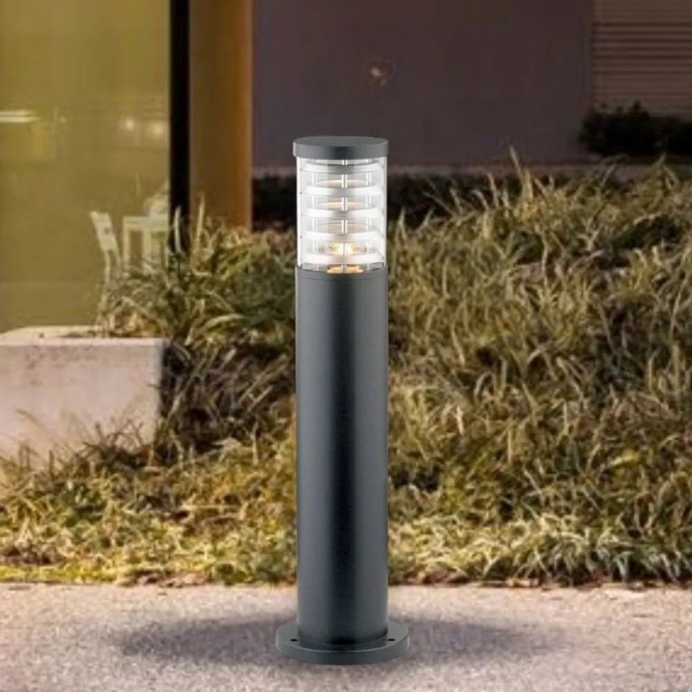Lampioni Da Giardino-Ideal Lux Tronco pt1 h60 lampioncino antracite da giardino ip65 per esterni