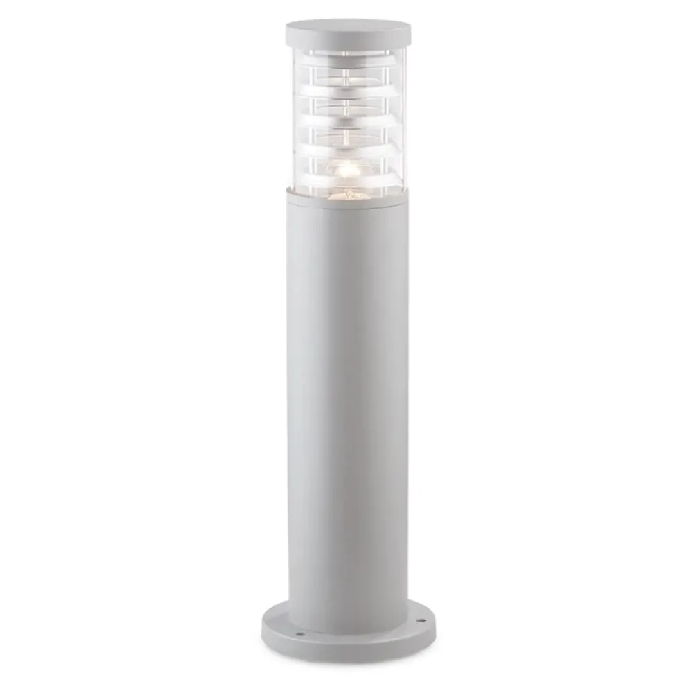 Lampioni Da Giardino-Ideal Lux Tronco pt1 h40 lampione da giardino grigio ip65 grigio 40cm per esterni