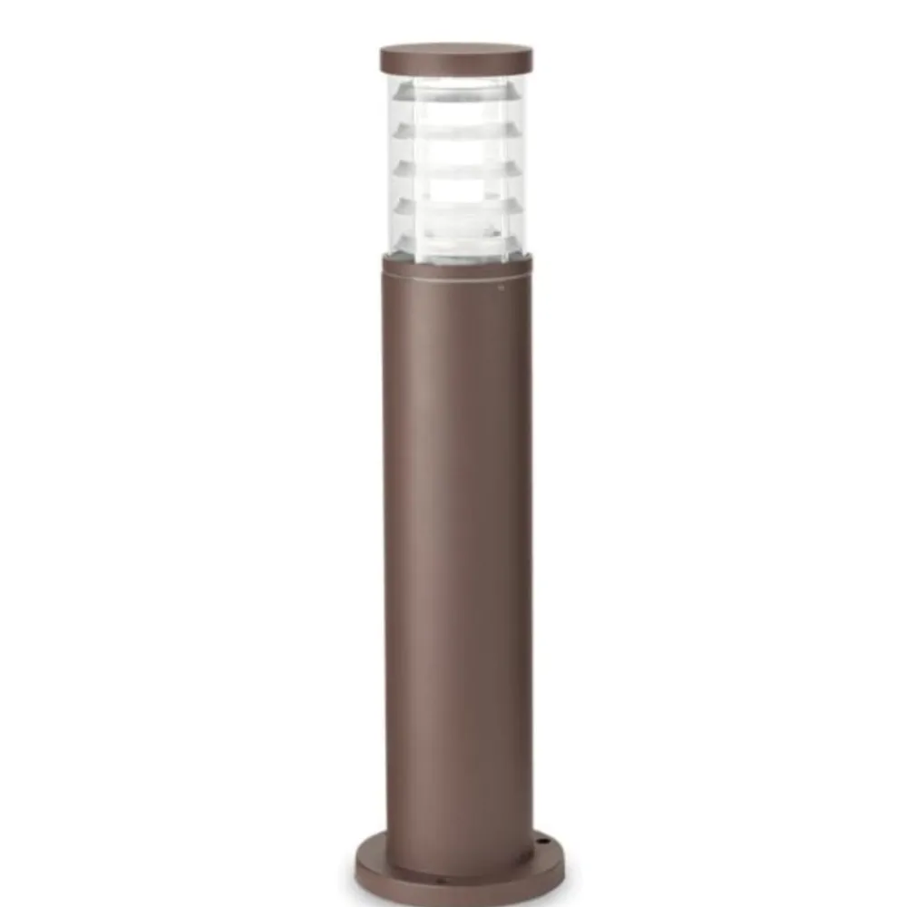 Lampioni Da Giardino-Ideal Lux Tronco pt1 h60 lampione marrone da giardino ip65
