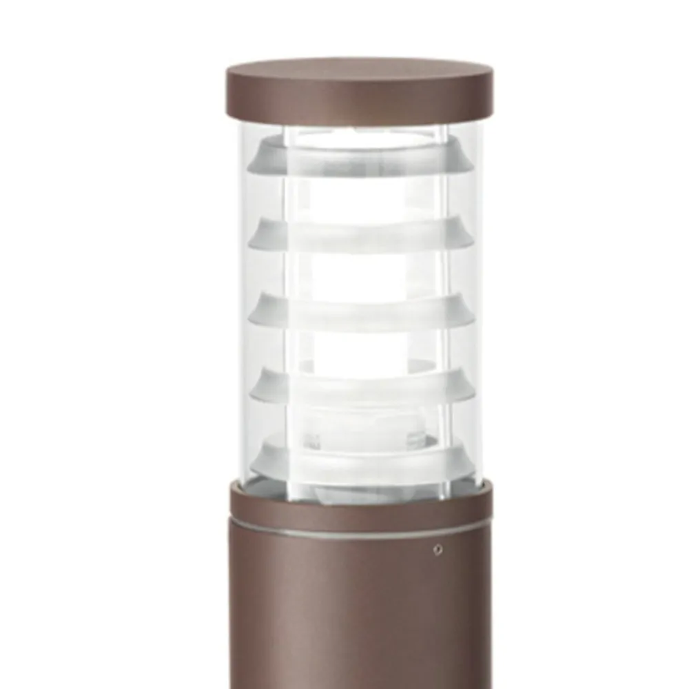 Lampioni Da Giardino-Ideal Lux Tronco pt1 h60 lampione marrone da giardino ip65