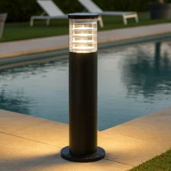 Lampioni Da Giardino-Ideal Lux Tronco pt1 h40 nero lampioncino da giardino ip65 per esterno