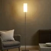 Lampade Da Terra-Eglo Troy 3 piantana in vetro bianco moderna