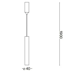 Lampade A Sospensione-Ideal Lux Tube sp d4 lampada a sospensione led 11w 3000k bianco