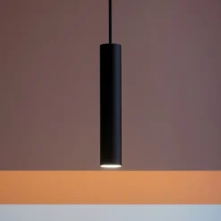Lampade A Sospensione-Ideal Lux Tube sp d6 lampada a sospensione led 3000k nera