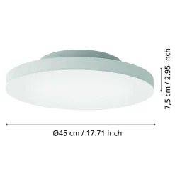Plafoniere Moderne-Eglo Turcona plafoniera led smart rgb da 2700k a 6500k controllo remoto app