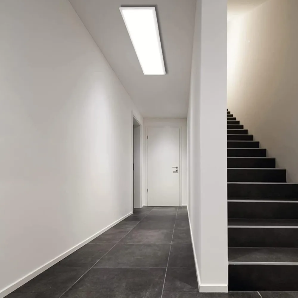 Plafoniere Moderne-Eglo Turcona plafoniera led 120x30 38w tricolor rettangolare