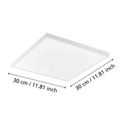 Plafoniere Moderne-Eglo Turcona z plafoniera moderna bianca led rgb 2700k a 6500k controllo remoto app