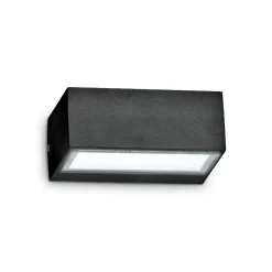 Applique Da Esterno-Ideal Lux Twin ap1 applique da esterno ip44 nero rettangolare