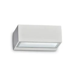 Applique Da Esterno-Ideal Lux Twin ap1 applique da esterno ip44 bianco rettangolare