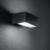 Applique Da Esterno-Ideal Lux Twin ap1 applique da esterno ip44 grigio antracite rettangolare
