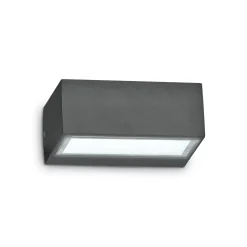 Applique Da Esterno-Ideal Lux Twin ap1 applique da esterno ip44 grigio antracite rettangolare