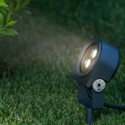 Faretti Da Esterno-Ideal Lux Ulex faretto esterno 8,5w 3000k antracite ip65 orientabile