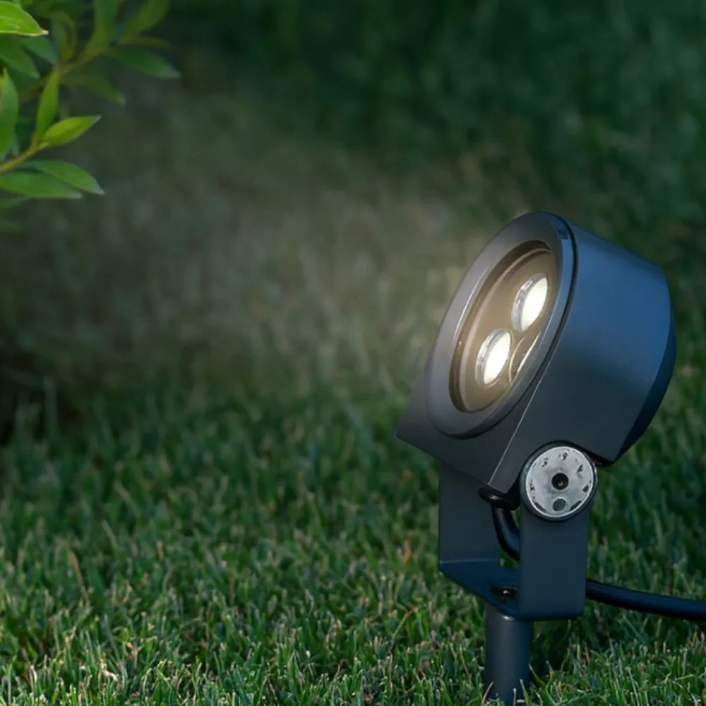 Faretti Da Esterno-Ideal Lux Ulex faretto esterno 8,5w 3000k antracite ip65 orientabile