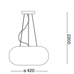 Lampadari Cucina-Ideal Lux Ulisse sp3 d42 lampadario da cucina vetro bianco