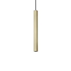 Lampade A Sospensione-Ideal Lux Ultrathin sp d040 lampada a sospensione moderno oro led