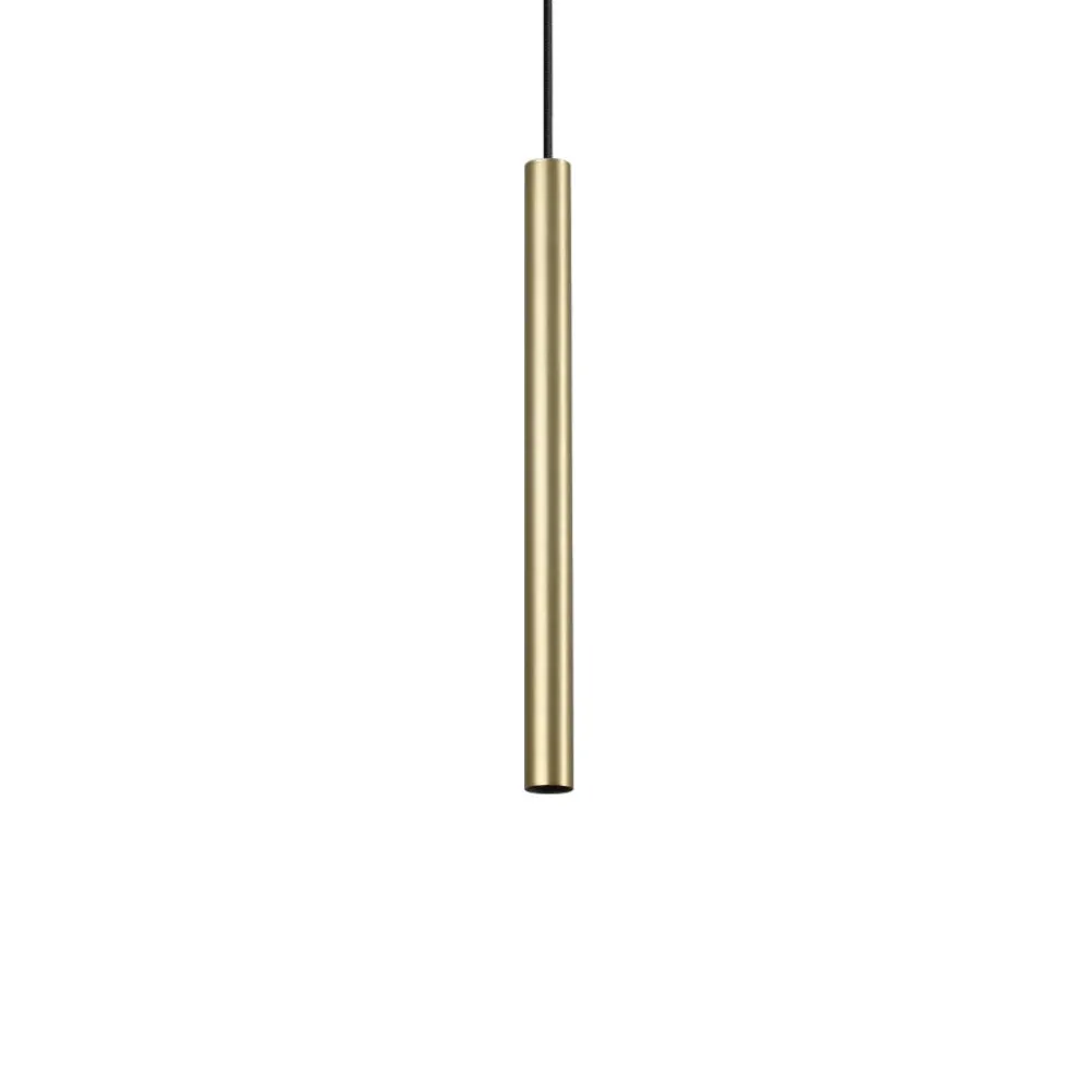 Lampade A Sospensione-Ideal Lux Ultrathin sp d040 round lampada a sospensione oro led