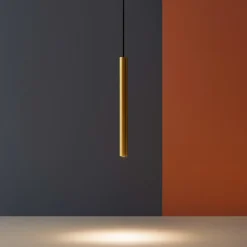 Lampade A Sospensione-Ideal Lux Ultrathin sp d040 round lampada a sospensione oro led