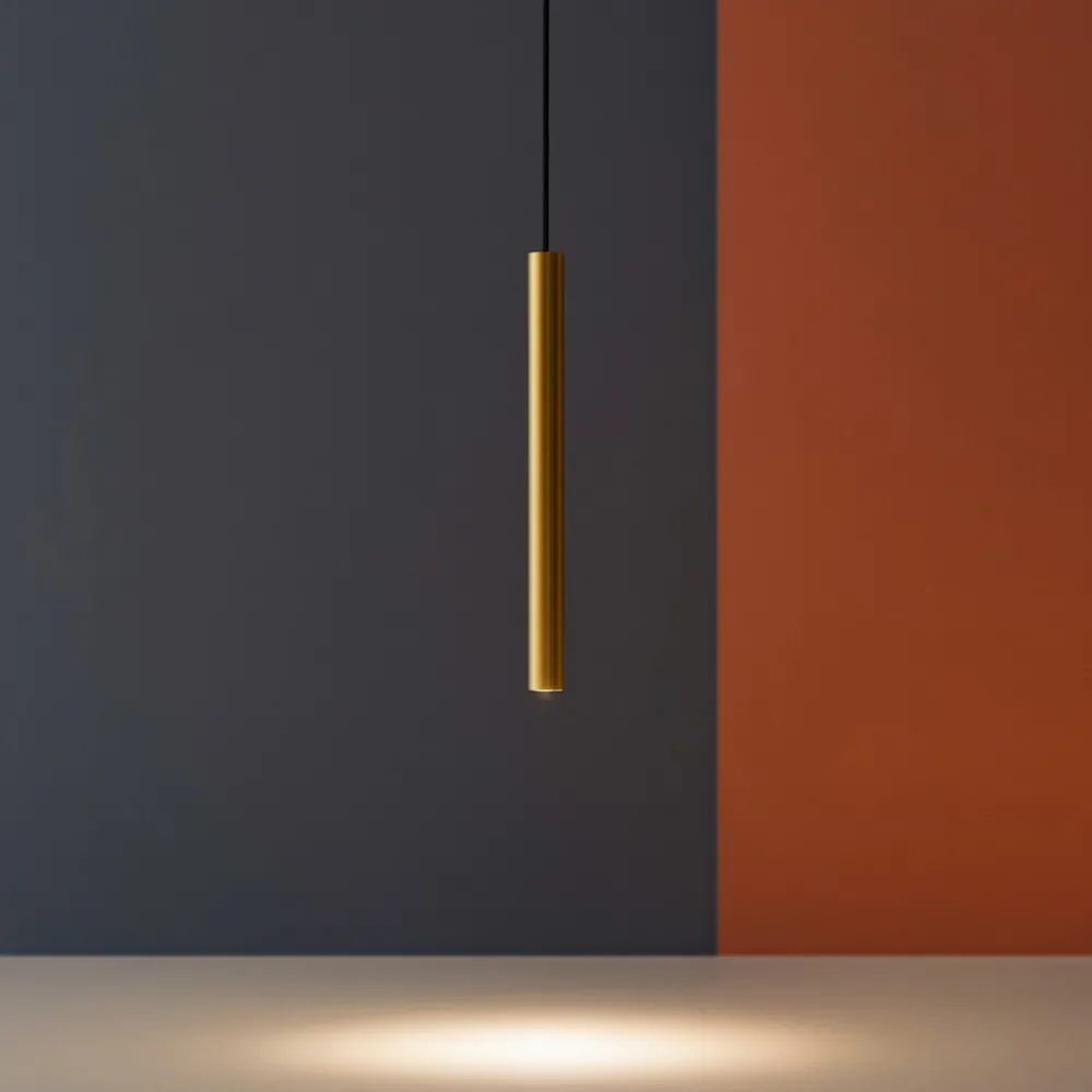 Lampade A Sospensione-Ideal Lux Ultrathin sp d040 round lampada a sospensione oro led
