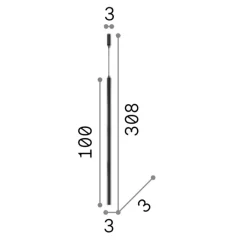 Lampade A Sospensione-Ideal Lux Ultrathin sp d100 squadra lampada a sospensioneoro per comodino