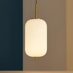 Lampade A Sospensione-Ideal Lux Umile-2 sp1 lampada a sospensione moderna vetro led 3000k