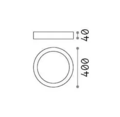 Plafoniere Moderne-Ideal Lux Universal pl d40 round 3000k piccola plafoniera tonda bianca