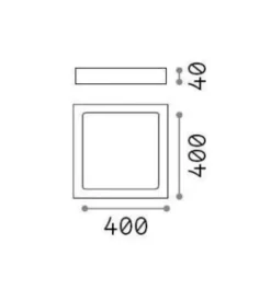 Plafoniere Moderne-Ideal Lux Universal pl d40 square plafoniera led 36w 3000k bianca quadrata