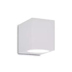 Applique Da Esterno-Ideal Lux Up ap1 applique cubo da esterno ip44 bianco monoemissione