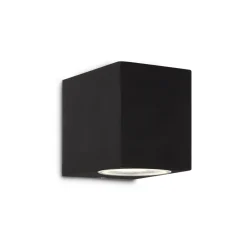 Applique Da Esterno-Ideal Lux Up ap1 applique da esterno ip44 cubo nero luce mono emissione