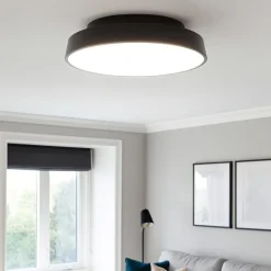 Plafoniere Moderne-IsyLuce Urban plafoniera nera led 42w dimmerabile per soggiorno