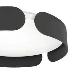 Plafoniere Moderne-Eglo Valcasotto plafoniera da cucina moderna rotonda led 24w 3000k