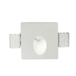 Segnapasso Led-Ondaluce Valzer segnapasso di gesso ovale da incasso led 1w 3000k 220-230v