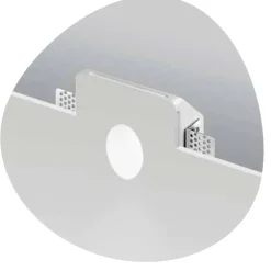 Segnapasso Led-Ondaluce Valzer segnapasso di gesso ovale da incasso led 1w 3000k 220-230v