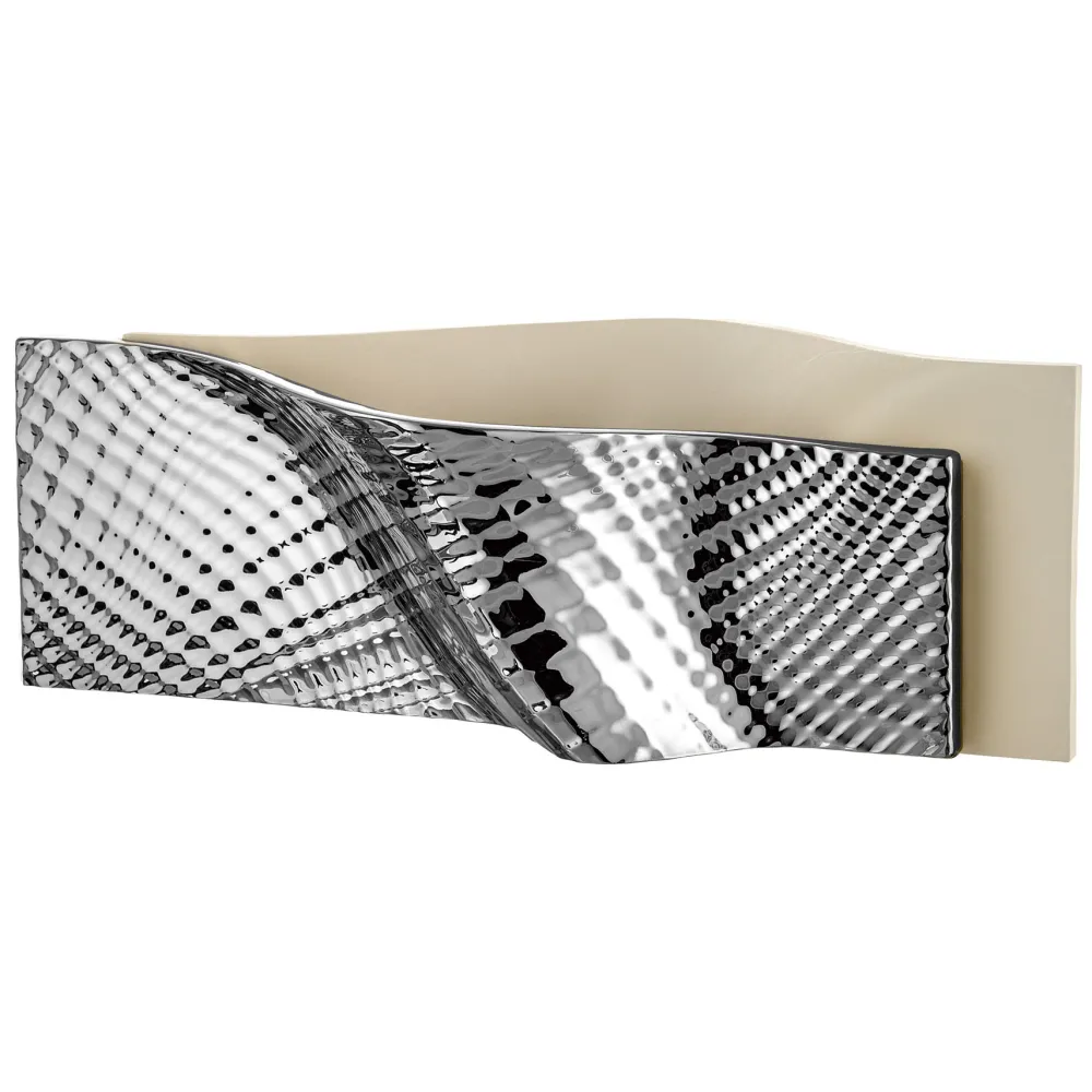 Soprammobili Moderni-Bongelli Preziosi Vaso elegante orizzontale nocciola argento ophis