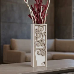 Soprammobili Moderni-Bongelli Preziosi Vaso moderno albero della vita nocciola