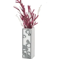 Soprammobili Moderni-Bongelli Preziosi Vaso moderno cuori grigio