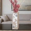 Soprammobili Moderni-Bongelli Preziosi Vaso moderno porta fiori cuori nocciola