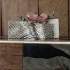 Soprammobili Moderni-Bongelli Preziosi Vaso orizzontale bianco argento ophis design moderno