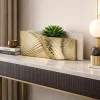 Soprammobili Moderni-Bongelli Preziosi Vaso orizzontale ophis nocciola oro design moderno