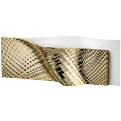 Soprammobili Moderni-Bongelli Preziosi Vaso orizzontale ophis soprammobile moderno bianco oro