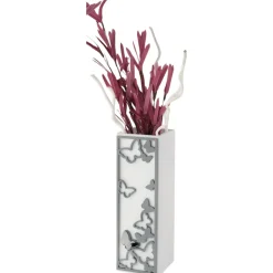 Soprammobili Moderni-Bongelli Preziosi Vaso soprammobile moderno farfalle grigio