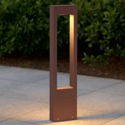 Lampioni Da Giardino-Ideal Lux Vega paletto lampione da giardino ip44 marrone