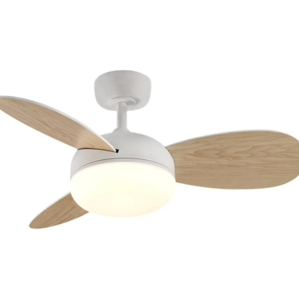 Ventilatori Da Soffitto-Selezionato da Mazzolaluce Ventilatore a pale bicolore con luce da soffitto 15mq