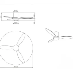 Ventilatori Da Soffitto-Selezionato da Mazzolaluce Ventilatore a pale con luce da soffitto con telecomando