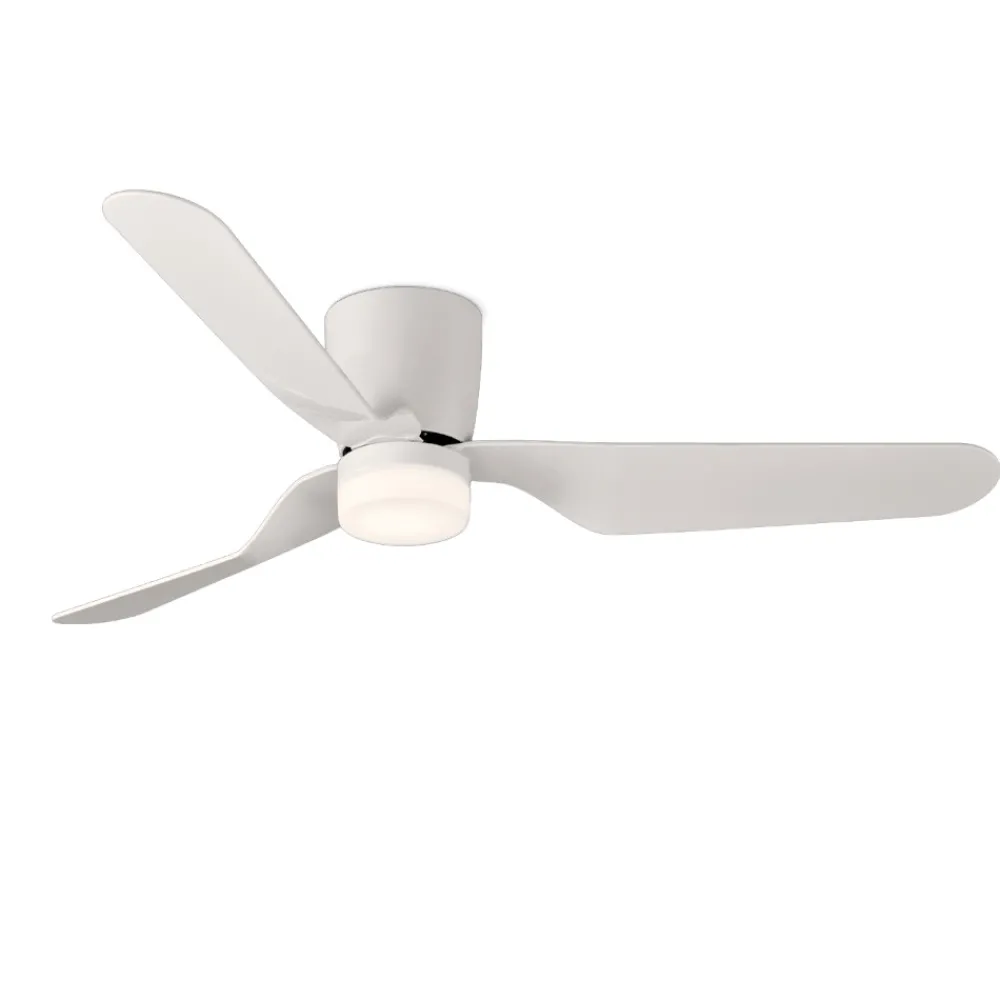 Ventilatori Da Soffitto-Selezionato da Mazzolaluce Ventilatore a pale da soffitto bianco con luce silenzioso 18mq