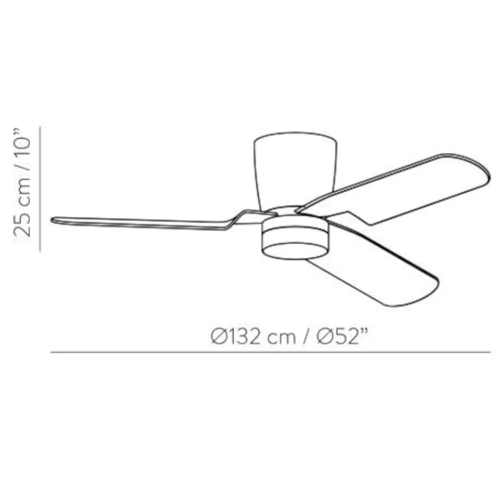 Ventilatori Da Soffitto-Selezionato da Mazzolaluce Ventilatore a pale da soffitto bianco con luce silenzioso 18mq