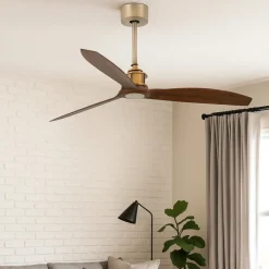 Ventilatori Da Soffitto-Selezionato da Mazzolaluce Ventilatore a pale da soffitto in ottone anticato 17mq